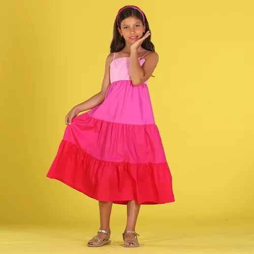 VESTIDO COLOR TONS DE ROSA PRECOCE LVT4158