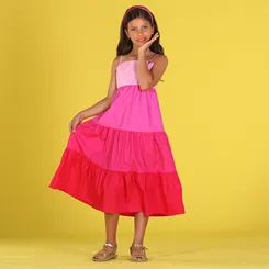 VESTIDO COLOR TONS DE ROSA PRECOCE LVT4158
