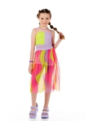 CONJUNTO TOP E SAIA TELA LISTRADA MYLU 041551324