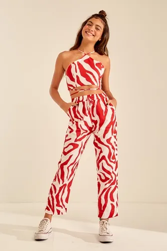 CALÇA TECIDO CÓS ELÁSTICO ESTAMPA ANIMAL YOBOH! 04013950