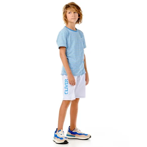 CONJUNTO CAMISETA LISTRADA E BERMUDA BRANCA OLIVER 050817324