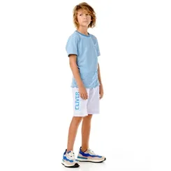 CONJUNTO CAMISETA LISTRADA E BERMUDA BRANCA OLIVER 050817324