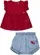 CONJUNTO BATA E SHORT VERMELHO