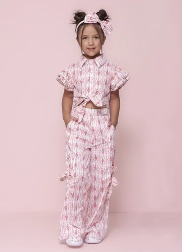 CAMISA CROPPED ALGODÃO EST LISTRA BOTÕES NOZINHO PITUCHINHUS 26191