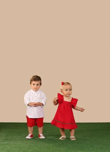 VESTIDO BABADO SOBREPOSTO PRECOCE BVT4304