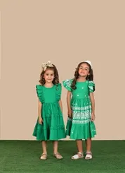 VESTIDO BABADOS DUPLOS PRECOCE MVT4318