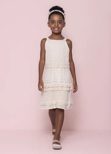 VESTIDO TRICOT COM FORRO PONTO CROCHÊ PITUCHINHUS 26343