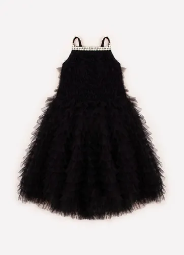 VESTIDO FESTA BABADINHOS TULE BORDADOS PITUCHINHUS 26373