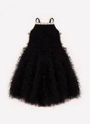 VESTIDO FESTA BABADINHOS TULE BORDADOS PITUCHINHUS 26373