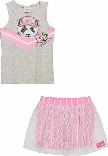 CONJUNTO REGATA E SAIA MESCLA