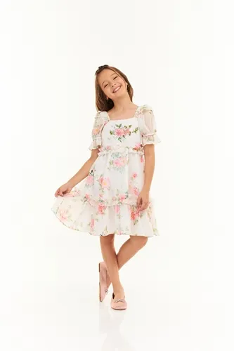 VESTIDO RODADO FLORES LULUZINHA 090863424
