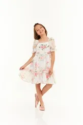 VESTIDO RODADO FLORES LULUZINHA 090863424