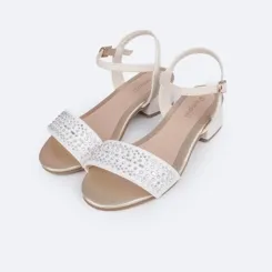 SANDÁLIA FANCY COM SALTO GLITTER E STRASS PAMPILI 526034