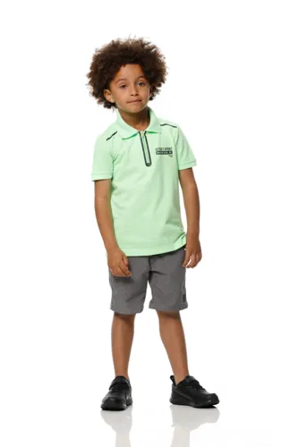 CONJUNTO POLO LIMA E BERMUDA MICROFIBRA ACTIVE BANANA DANGER 51268
