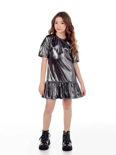 VESTIDO LINHA MALHA METALIZADA LULUZINHA 091604124