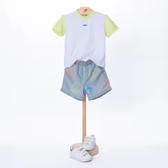 CONJUNTO CAMISETA DETALHE COLOR E SHORT SPORT TACTEL ESTAMPA BOLAS OLIVER 050934124