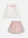 CONJUNTO BLUSA MANGA LONGA COM SAIA TULE ROSA MOMI J5774