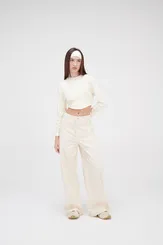 CALÇA WIDE LEG COM LASER JEANS DIMY CAL83933