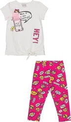 CONJUNTO BLUSA C/ CALÇA ROSA