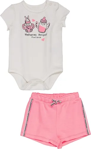 CONJUNTO BODY C/ SHORT ROSA NEON