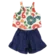 CONJUNTO BLUSA E SHORT COM BABADINHO ESTAMPA POR QUE A FLOR PRECOCE M2CJ4709