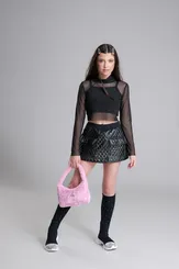 BLUSA TULE CRISTAIS COM TOP RIB PERFUMARIA 27444