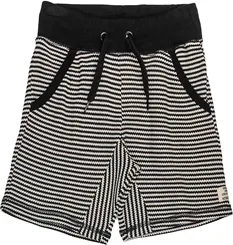 BERMUDA MOLETOM LISTRADO PRETO MASCULINO