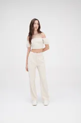 CALÇA ALFAIATARIA COM PREGAS LINHO BOLSOS DIMY CAL83900