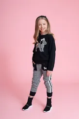 BLUSA TRICOT BORDADO CACHORRO PIED DE POULE PITUCHINHUS 27109