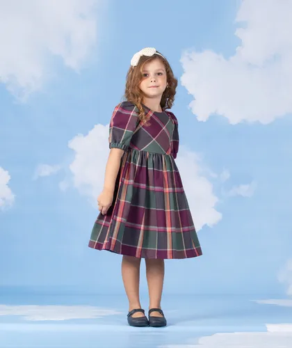 VESTIDO MANGA BUFANTE VINHO PRECOCE MVT4667