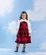 VESTIDO FLANELADO BABADO ALÇA VERMELHO PRECOCE M2VT4724