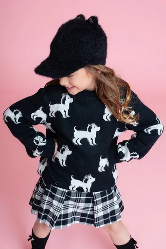 BLUSA TRICOT MULTI CACHORRINHOS DE LACINHOS PITUCHINHUS 27199
