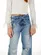 CALÇA JEANS WIDE LEG COM BOLSINHA POCHETE LAÇO BOLSOS DESFIADA LULUZINHA 020571124
