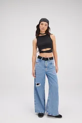 BLUSA CROPPED SM COM ALHETAS DIMY BLU83893