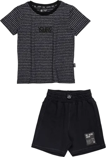 CONJUNTO T-SHIRT/SHORT MASCULINO  PRETO