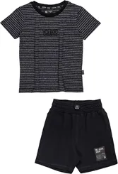 CONJUNTO T-SHIRT/SHORT MASCULINO  PRETO