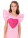 VESTIDO MANGAS EM BABADO DECOTE QUADRADO BORDADO CORAÇÃO GIGANTE LULUZINHA 090756124