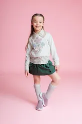 SAIA SHORT TRICOLINE LAÇOS PUFFER CÓS ELÁSTICO PITUCHINHUS 27334