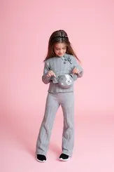 CALÇA TRICOT RETA PONTO RENDADO CÓS ELÁSTICO PITUCHINHUS 27131