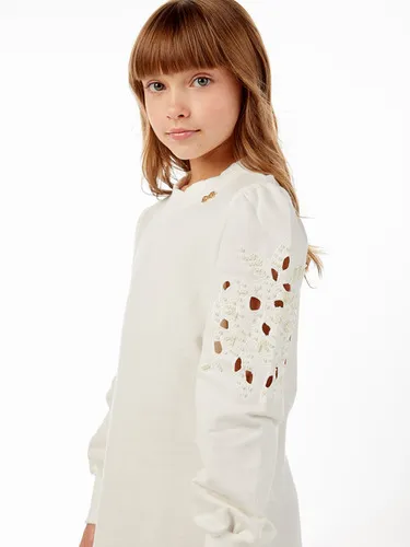 VESTIDO MOLETOM MANGA APLICAÇÕES PÉROLAS LULUZINHA 090803124