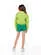 CONJUNTO BLUSA CURTA ESTAMPA MAÇÃ VERDE SHORT CÓS ELÁSTICO LISO MYLU 041630124