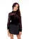 CONJUNTO BLUSA TULE GOLA ALTA E SAIA SHORT DOUDONE MYLU 041720124