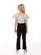 CONJUNTO CROPPED POÁH MANGAS PLISSADA APLIQUE FLOR CALÇA BOLSOS LULUZINHA 040804124
