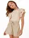 CONJUNTO BLUSA MANGAS BABADINHOS SHORT CÓS ELÁSTICO CORDÃO BRILHO LULUZINHA 040794124