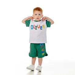 CONJUNTO DETALHE ESCRITA MULTICOLOR LEGO CAMISETA LEGO OLIVER 050920124