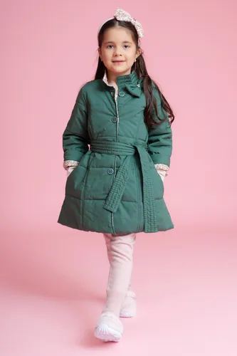CASACO PUFFER TRICOLINE LACINHO BOTÕES COM CINTO PITUCHINHUS 27394