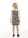 CONJUNTO VESTIDO XADREZ LACINHOS CRISTAIS COM BLUSA ML GOLA BABADINHO LULUZINHA 040802124