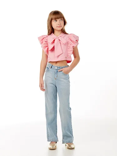BLUSA JABOUR COM BABADO LAÇO LULUZINHA 060811124