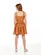 VESTIDO COURO SINTÉTICO ALÇA CINTO FLOR BABADO LULUZINHA 090788124