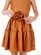 VESTIDO COURO SINTÉTICO ALÇA CINTO FLOR BABADO LULUZINHA 090788124